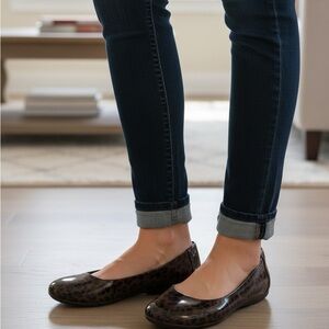 b.o.c. Dark Brown Animal Print Flats